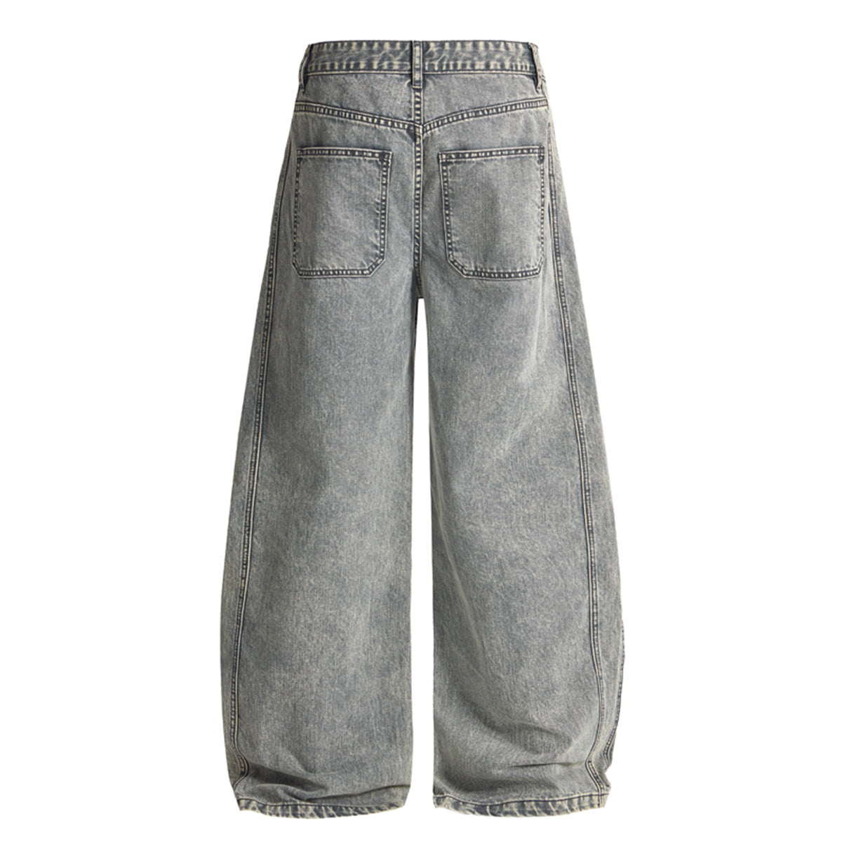 Wide Leg High Waist Distressed Denim Jeans