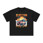My Life Is Good Surfing Beach Graphic Tee-INNBLAC Fashion Apparel