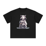 Ghost Cat Graphic Tee-INNBLAC Fashion Apparel