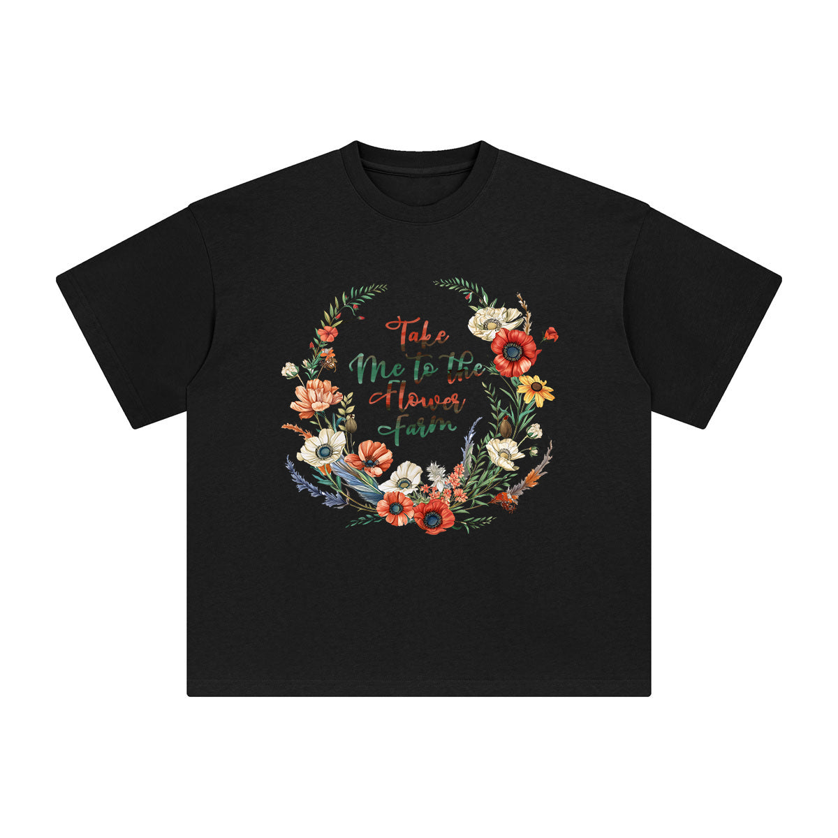 Take Me To The Flower Farm Graphic Tee-INNBLAC Fashion Apparel