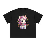 Pastel Christmas Baby Unicorn Graphic Tee-INNBLAC Fashion Apparel