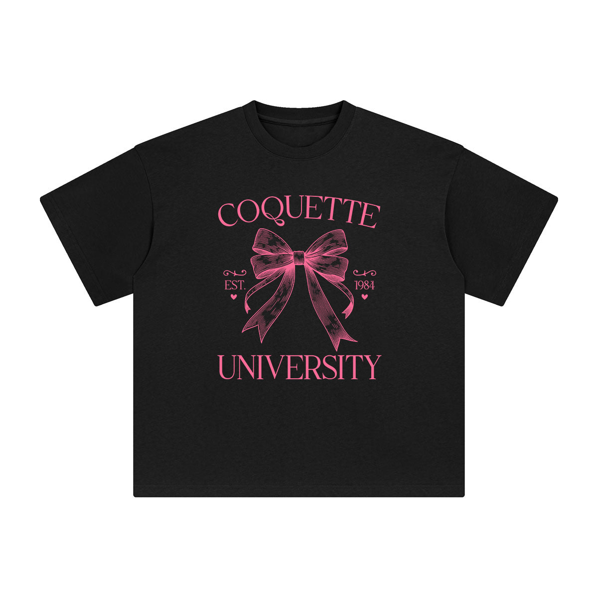 Coquette University Graphic Tee-INNBLAC Fashion Apparel