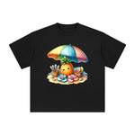 Seaside Resort Comic Graphic Tee-INNBLAC Fashion Apparel
