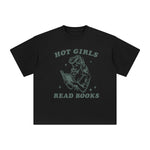 Hot Girls Read Books Graphic Tee-INNBLAC Fashion Apparel