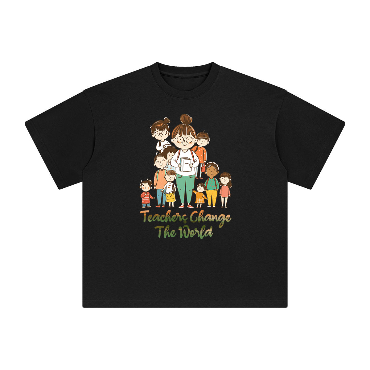 Teachers Change The World Graphic Tee-INNBLAC Fashion Apparel