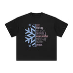 Snowflake & Quote Graphic Tee-INNBLAC Fashion Apparel