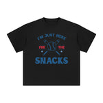 I'm Just Here For The Snacks Graphic Tee-INNBLAC Fashion Apparel