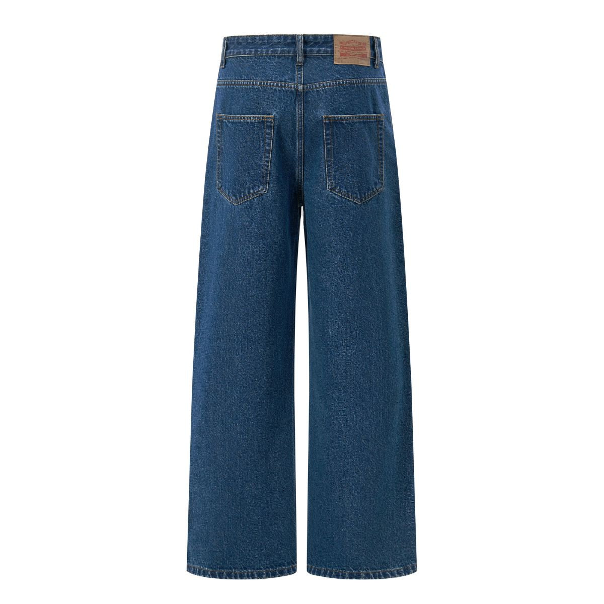 Old Money Style Dark Blue Straight‑Leg Vintage Denim Jeans