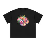 Flower Beach Slippers Comic Graphic Tee-INNBLAC Fashion Apparel