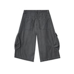 Bermudas con lavado vintage y salpicaduras de tinta