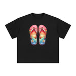 Summer Vacation Slippers Graphic Tee-INNBLAC Fashion Apparel
