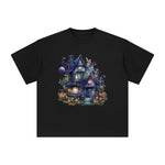 Fairy Halloween Witch House Graphic Tee-INNBLAC Fashion Apparel