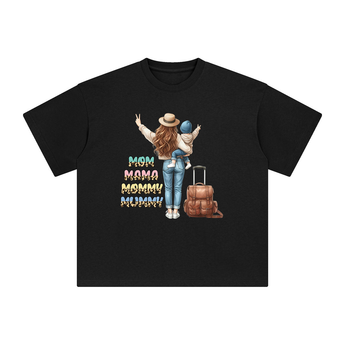 Mom And Baby Graphic Tee-INNBLAC Fashion Apparel