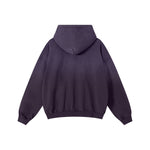 Relaxed Overdyed Ombre Faded Cotton Hoodie
