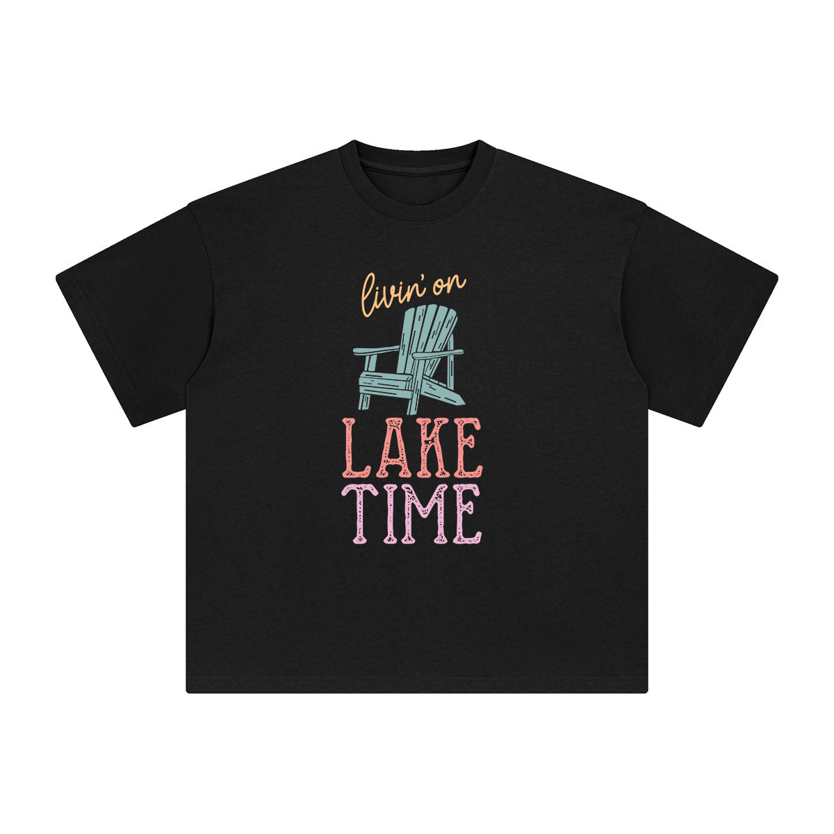 Livin On Lake Time Graphic Tee-INNBLAC Fashion Apparel