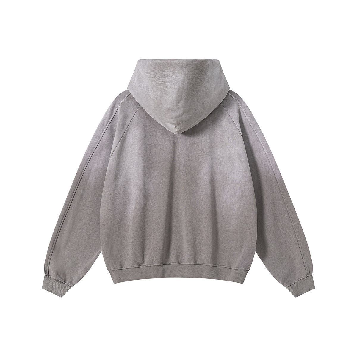 Heavyweight Washed Ombre Faded Cotton Hoodie