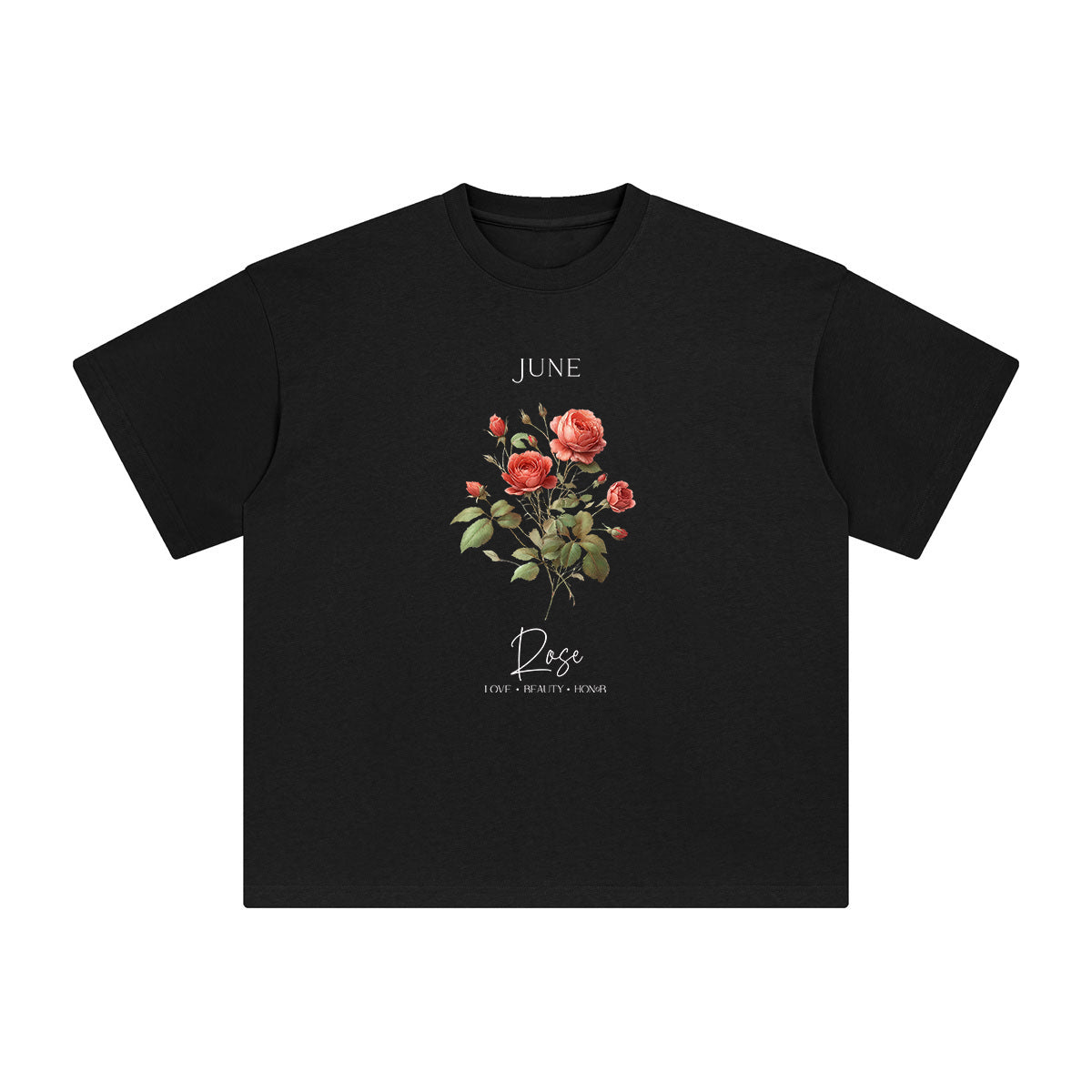 Rose Graphic Tee-INNBLAC Fashion Apparel