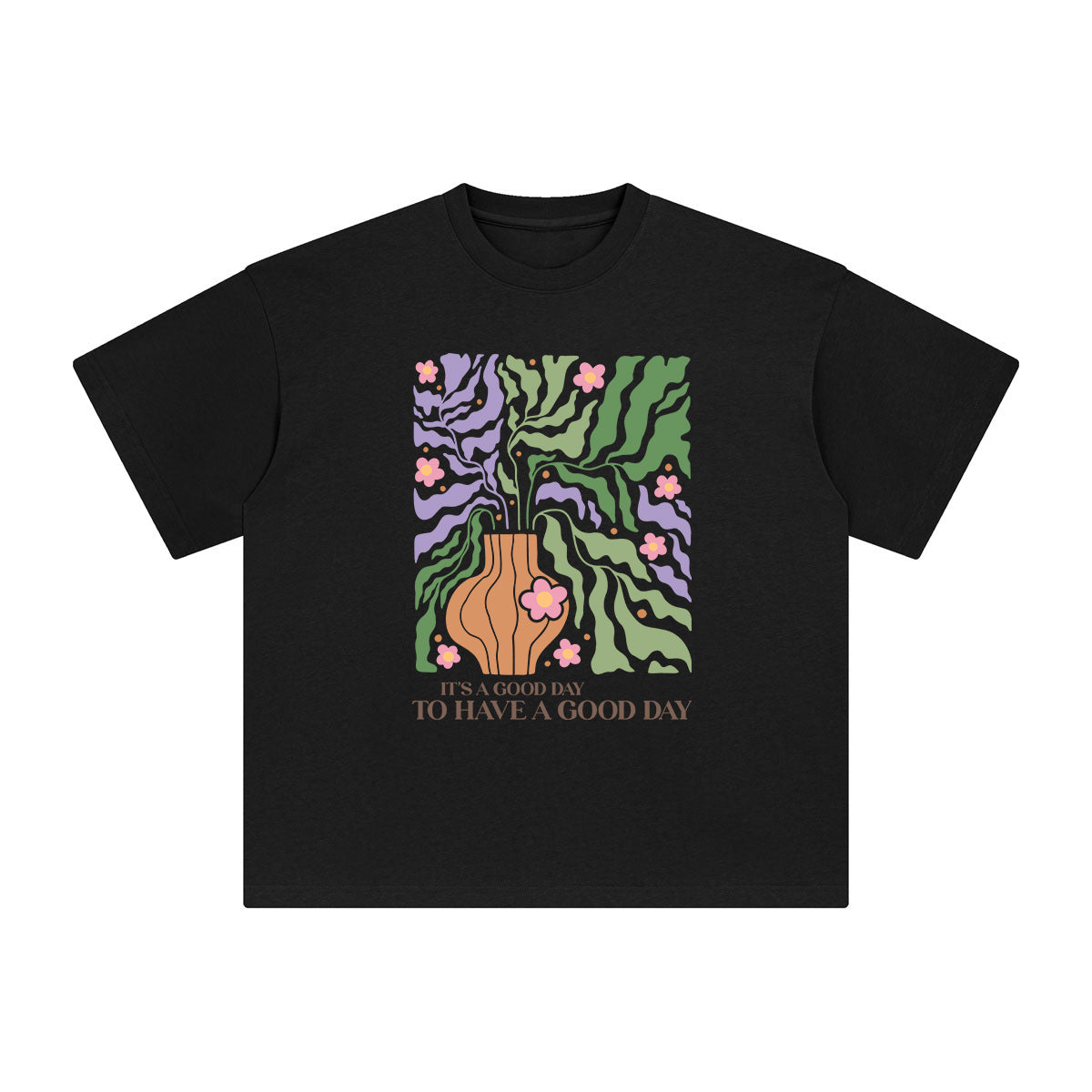 Boho Flower Abstract Graphic Tee-INNBLAC Fashion Apparel