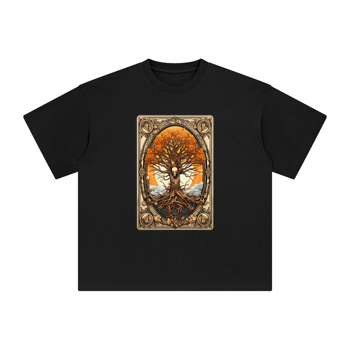 Tree Tarot Card Graphic Tee-INNBLAC Fashion Apparel