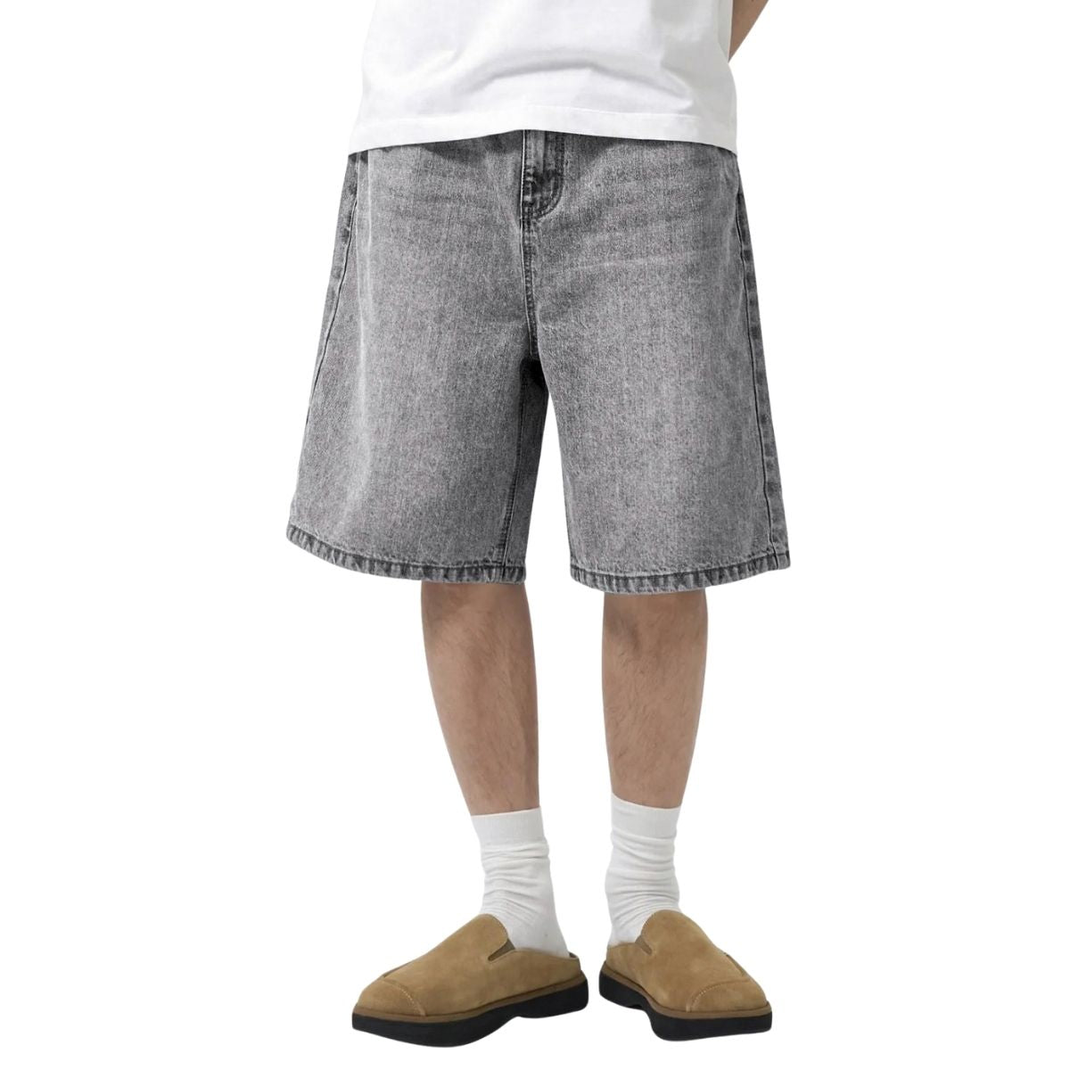 Men’s Vintage Y2K Streetwear Style Baggy denim shorts
