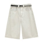 Women's Solid Color Bermuda Denim Shorts