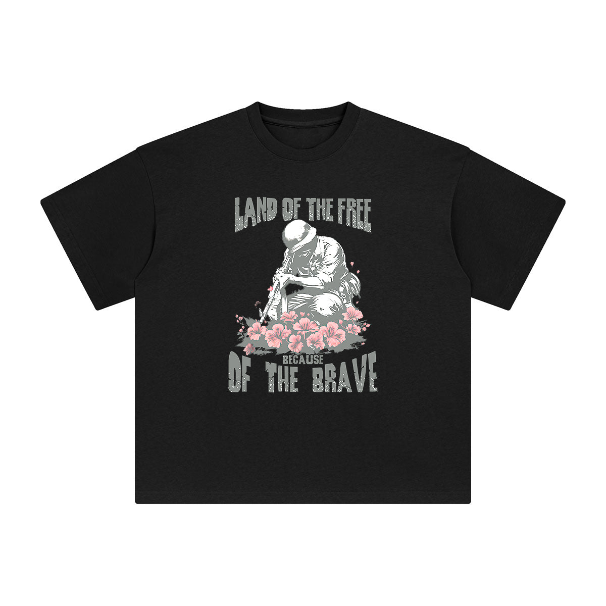 Land Of The Free Because Of The Brave Graphic Tee-INNBLAC Fashion Apparel
