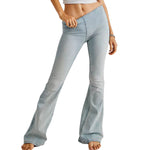 Mid Rise Tummy Control Stretch Flare Casual Jeans