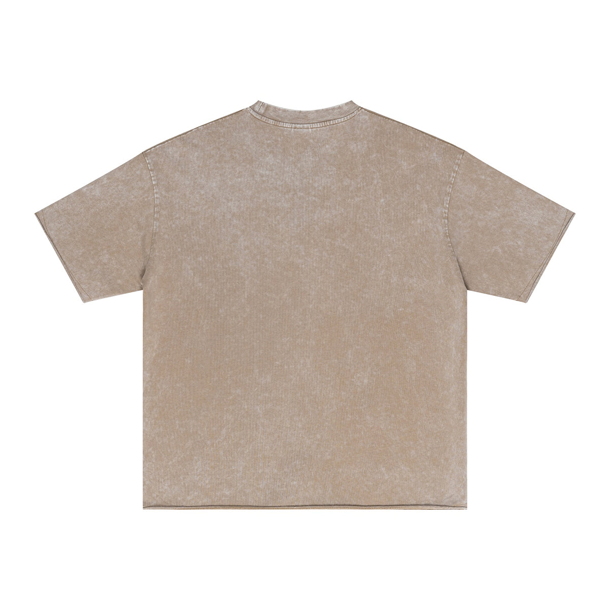 Distressed Raw Edge Washed T Shirt 8oz
