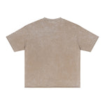 Distressed Raw Edge Washed T Shirt 8oz