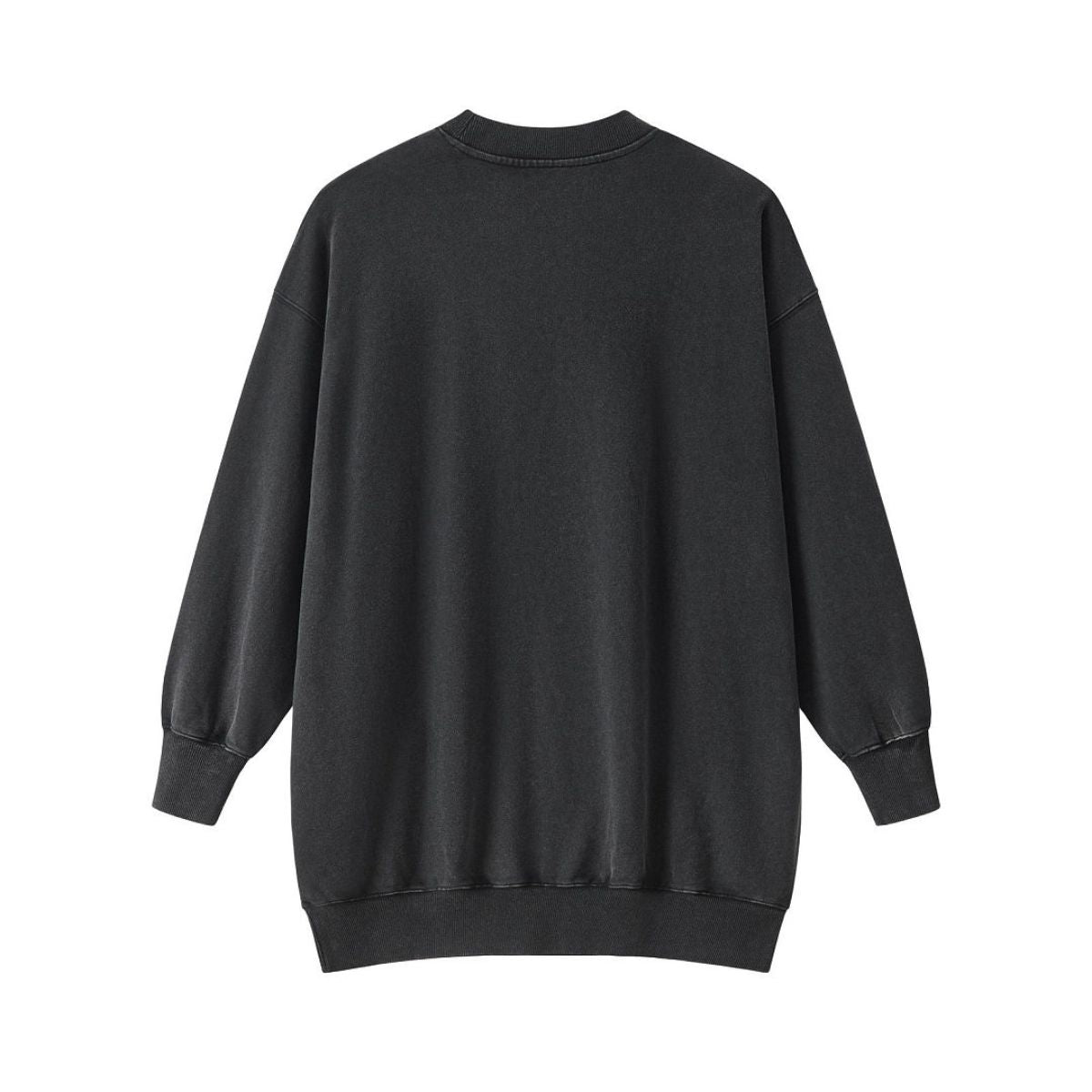 Heavyweight Cotton Washed Vintage Mid‑Length Sweatshirt