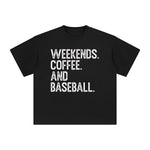 Weekends Coffee And Baseball Graphic Tee-INNBLAC Fashion Apparel