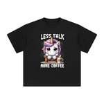 Unicorn Drinking Coffee Graphic Tee-INNBLAC Fashion Apparel