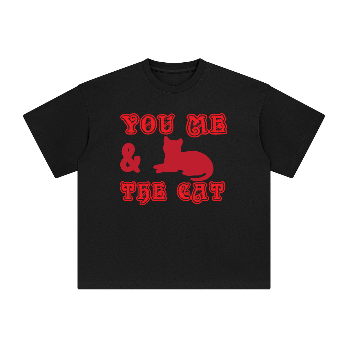 You Me & The Cat Graphic Tee-INNBLAC Fashion Apparel