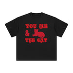 You Me & The Cat Graphic Tee-INNBLAC Fashion Apparel