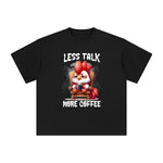 Chicken Drinking Coffee Graphic Tee-INNBLAC Fashion Apparel