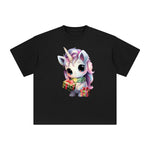 Pastel Christmas Baby Unicorn Graphic Tee-INNBLAC Fashion Apparel