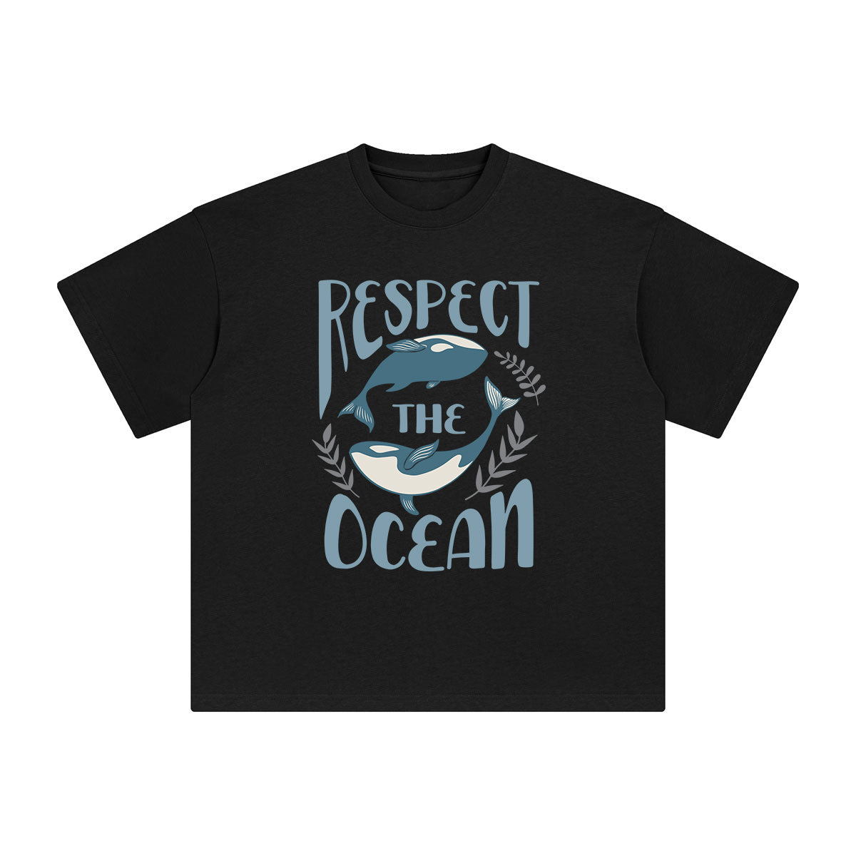 Respect The Ocean Graphic Tee-INNBLAC Fashion Apparel