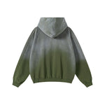 Heavyweight Washed Ombre Faded Cotton Hoodie