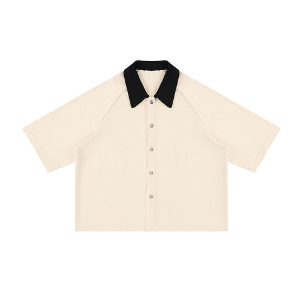 Vintage Washed Colorblock Relaxed Fit Polo T-Shirt
