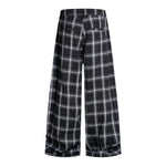 Vintage Hip-Hop Plaid High-Street Baggy Wide-Leg Trousers