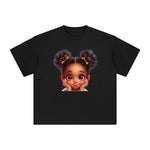 Peeking Boo Girl Graphic Tee-INNBLAC Fashion Apparel