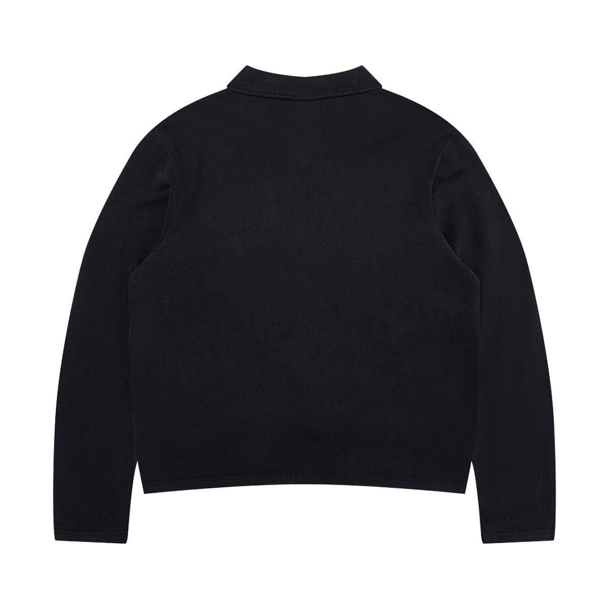 Seagull‑Collar Polo Vintage Washed Half‑Placket Sweatshirt