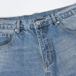 Light Wash Distressed Loose Jeans