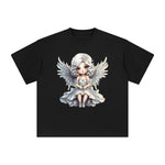 Silver Christmas Angel Graphic Tee-INNBLAC Fashion Apparel