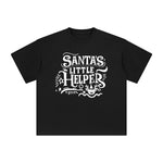 Santas Lettle Helper Graphic Tee-INNBLAC Fashion Apparel