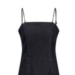 Women's Spaghetti Strap Denim Midi Dress