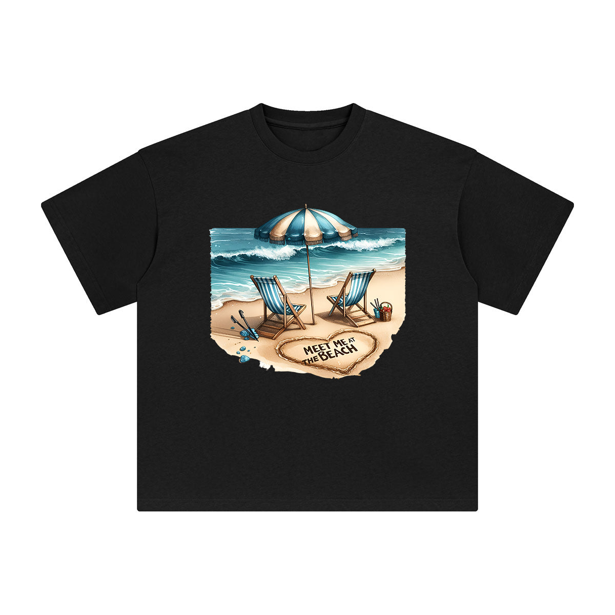 Meet Me At The Beach Graphic Tee-INNBLAC Fashion Apparel