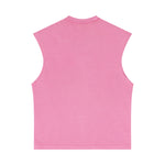 Camiseta sin mangas con borde reverso sin rematar de 8 oz