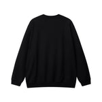 Heavyweight Solid Distressed Crew Neck Sweatshirt