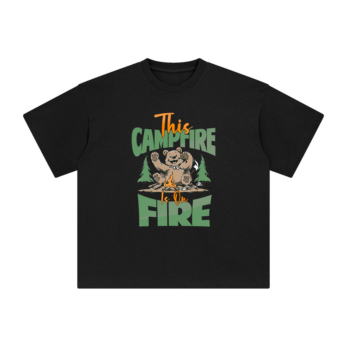 This Campfire Is On Fire Graphic Tee-INNBLAC Fashion Apparel
